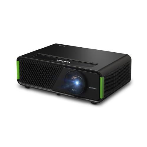 ViewSonic X1-4K Pro Echter 4K HDR LED Beamer mit Google TV, 2500 ANSI Lumen, 240 Hz, 4.2 ms Eingabeverzögerung, Auto Keystone, 60000 Stunden Lebensdauer, für Heimkino & Gaming