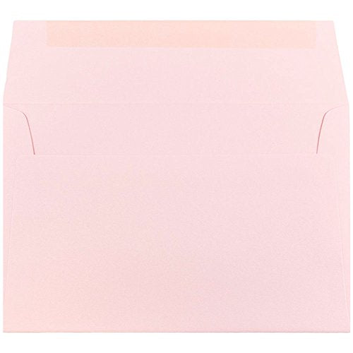 JAM PAPER A9 Premium Invitation Envelopes - 5 3/4 x 8 3/4 - Baby Pink Pastel - Bulk 500/Box