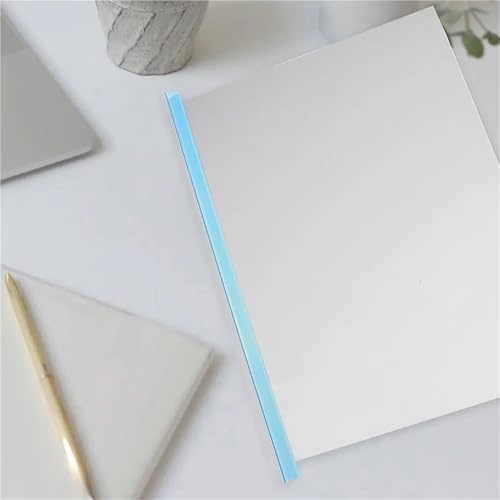 Binding Bars 60Pcs Transparent Pull Rod Clips Plastic Slide Binders for Books Reports Documents Binding Bars Grip Bookbinding