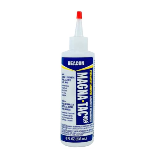 BEACON Magna-Tac 809 Permanent Adhesive - Trusted Fabric Glue for Fashion Design and Quick Clothing Repairs, 8-Ounce, 12-Pack