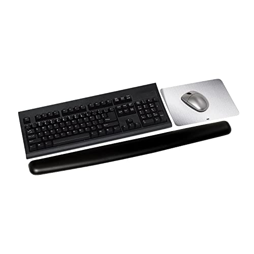 3M WR340LE Gel Thin Wrist Rest, Extended Length, Black Leatherette