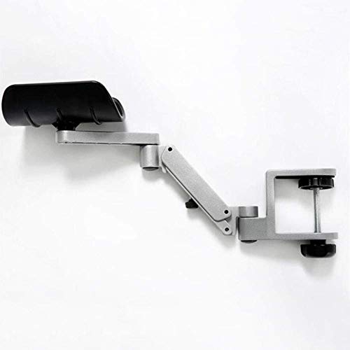 DZDZXQG Wrist Rest Armrest, Adjustable Computer Arm Support,Ergonomic Aluminium Alloy,Desk Extender for Professional Computer Working,Silver