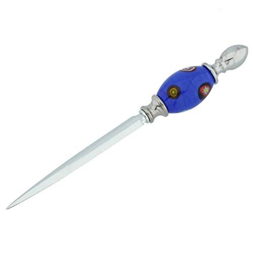 GlassOfVenice Murano Glass Mosaic Letter Opener - Cobalt Blue