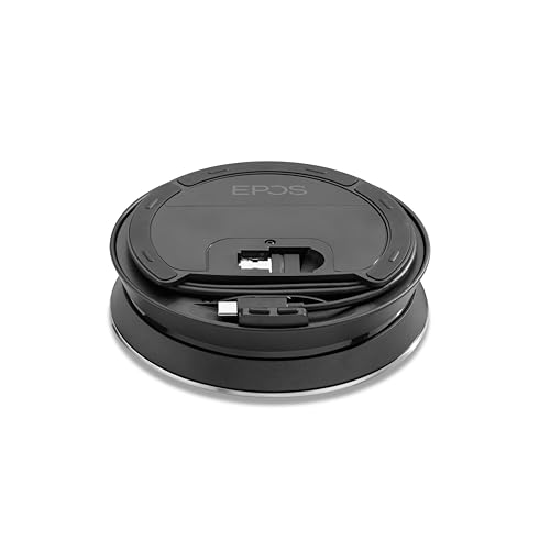 EPOS Expand SP 30+ (1000224) Portable Bluetooth Speakerphone - Instant Conferencing Anywhere - Sound-Enhanced - PC, Mobile Phone & Softphone Connection - Skype for Business Certified, Black