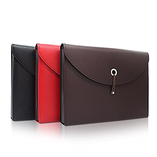 4CASILIJUN Loose Leaf File A4 Document Folder Expanding File Folder Organizer Binder School Office Accessories Bag Document Manager (Color: 4) (3)