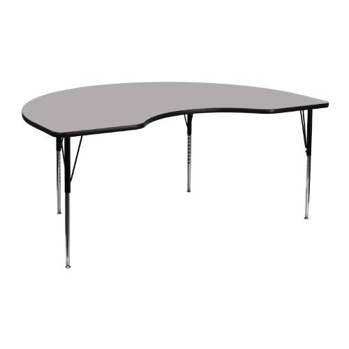 Flash Furniture 72x48 in Kidney Activity Table, Gray