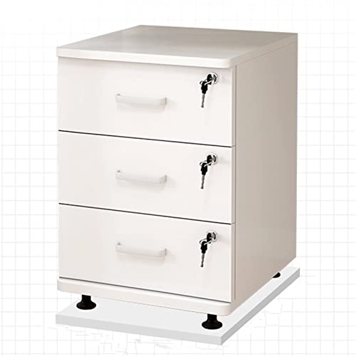 SDVantage Vertical File Cabinet File Cabinet Office Small Cabinet with Lock Drawer Mobile Low Cabinet Locker Home Filing Furniture,White50X30X40Cm