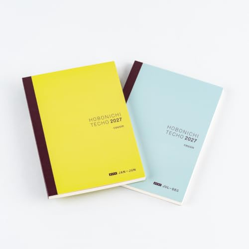Hobonichi Techo 2027 Cousin Avec Books – A5, Japanese, Daily, 6-month x 2-Book Set (Jan/Jul Start)