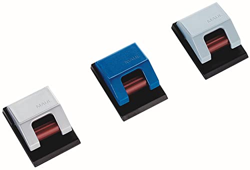 MAUL Roller Clip S, Automatic clamp Roller, self-Adhesive, 33 x 43 x 17 mm, Blue, 10 Pieces