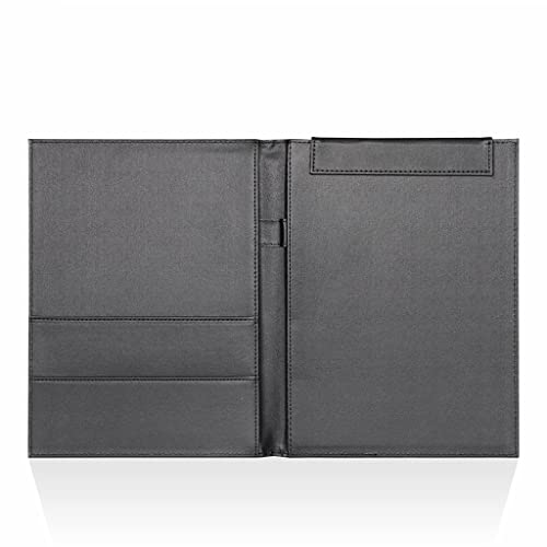 HBJWOV A4 File Folder Clipboard Writing Pad Memo Clip Board Clips Leather Multifunctional Utility Conference(D)