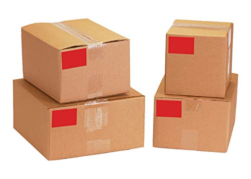 Tape Logic Inventory Rectangle Label, 5" L x 3" W, Red, Roll of 500 (DL632A)