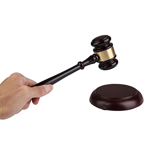 ZHIQISHI Hammer setHandmade Wooden Auction Hammer for Lawyer Judge Handcrafted Gavel Court Hammer for Auction Sale Decor Black (Color : Hard Wood)(Hard Wood)
