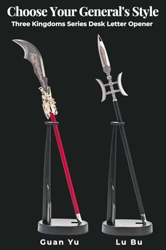 Wablade Three Kingdoms Desk Letter Opener with Stand, 9.2", Made in Japan