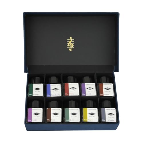 Diamine Bottle Ink Music Set, 10 Colors, 1.0 fl oz (30 ml)