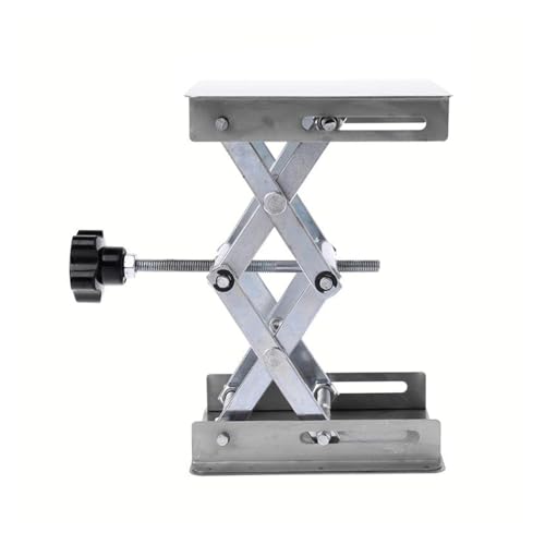 UWYTGF Laboratory Lifting Platform Stand Rack Scissor Jack Bench Lifter Table Lab 100X100Mm Stainless Steel for Scientific Experiment Easy Lift
