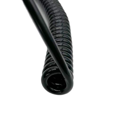 10 Core Coiled Curly Power Cord Cable 3.7 Meters Stretch 24-14 AWG