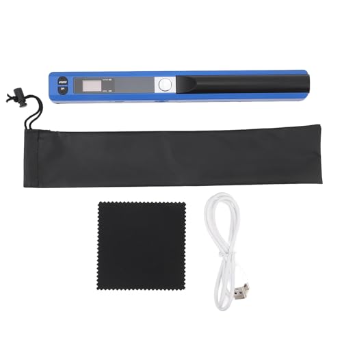 Jelquix Handheld Document Scanner for A4 Documents & Pictures, 900DPI JPG & PDF Output Fast Scan Rate Driver Free Setup Photo Scanner for Bank Office Home File Arrangement