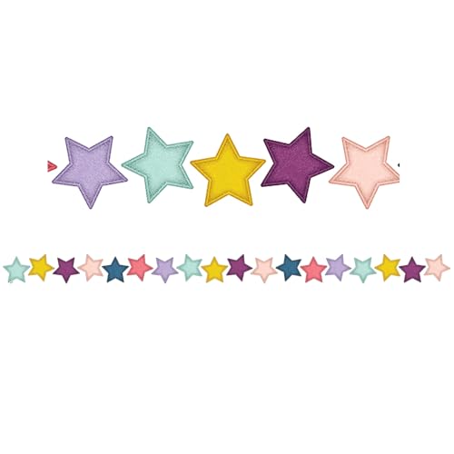Teacher Created Resources Oh Happy Day Stars Die-Cut Border Trim, 35 Feet, 6 Packs
