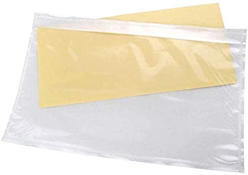 Immuson 2000 7.5" x 5.5" Clear Adhesive Top Loading Packing List, Label Envelopes Pouches (2000 Bags)