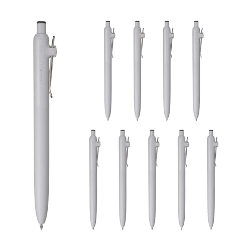 三菱鉛筆 uniball ZENTO Basic Model Rollerball Pen, Medium 0.7mm, Water-Based Black Ink, Ultra-Smooth with Reduced Friction, Pack of 10 (UBNZS07.24)