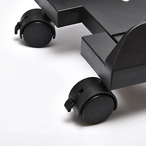 WAOCEO CPU Stand CPU Stand，PC Floor Stand Rolling Caster Wheels Adjustable Width Universal PC，Holder Cart with 4 Caster Wheels (Black) Computer Tower Stand, YANLI2233-1988