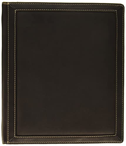 Piel Leather Three-Ring Binder Chco Briefcase, Chocolate