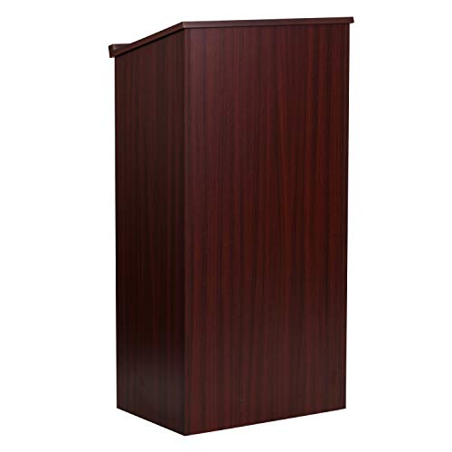 EMMA + OLIVER Stand-Up Wood Lectern in Mahogany