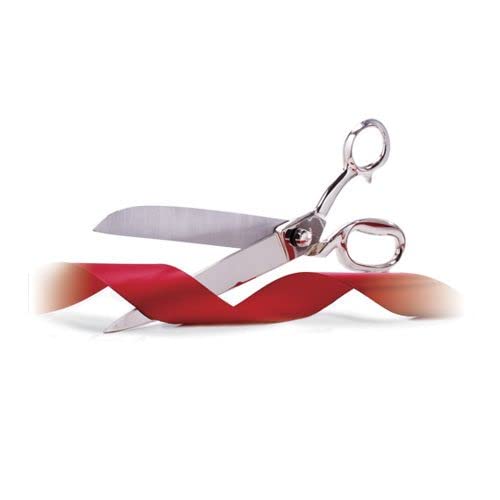 Ceremonial Scissors for ribbon cutting events are 12" long and Nickle Plate Italian Steek