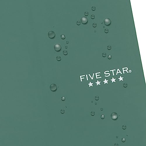 Five Star Small Spiral Notebooks, 6 Pack, 2 Subject, College Ruled Paper, 9-1/2" x 6", 100 Sheets, Amethyst Purple, Sedona Orange, Seaglass Green, Tidewater Blue, Gray, Black (73711)