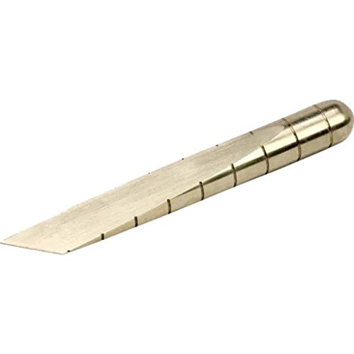 Craighill Desk Knife - Heavy Duty Multipurpose Tool for Precision Cutting, Letter Opener, Box Cutter, 5.25”, 4.5 oz - Brass