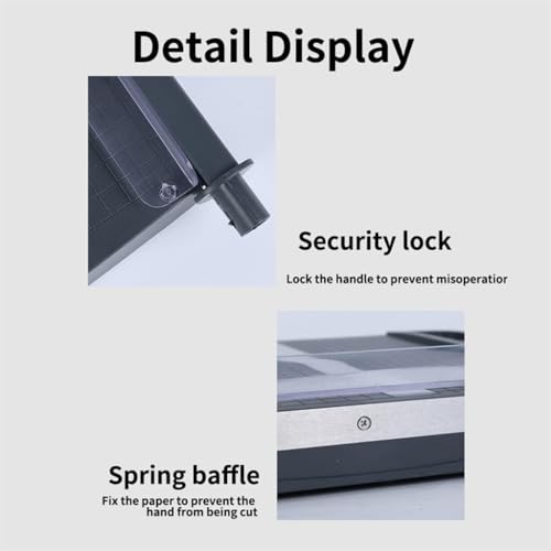 Storage Paper Cutter Cm and Inches Dual Purpose Paper Cutter Drawer Storage 12‘' Cut Length 16 Sheet Capacity