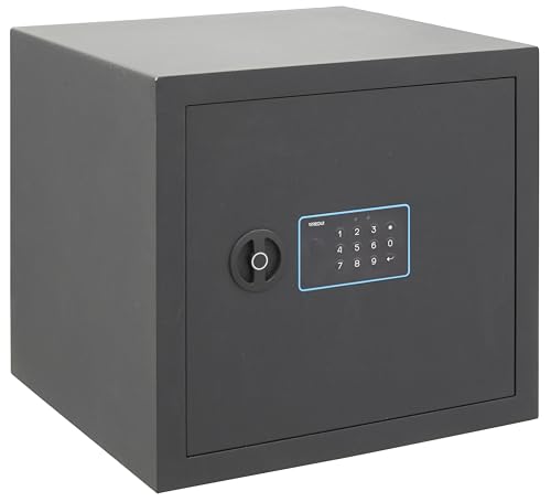 ARREGUI Blue 650160 Furniture Safe, Steel Furniture Safe with Electronic Lock, 38 x 35 x 36 cm, 42 L, Home Safe with Programmable Electronic Combination Lock, Safe with Emergency Key, Grey
