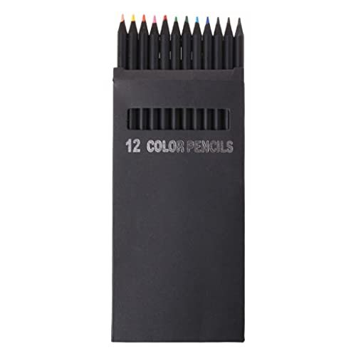 ZYQHMY 12Colors/set Colored Wooden Drawing Charcoal Pencils Sketching Art Pen School Supplies Kit