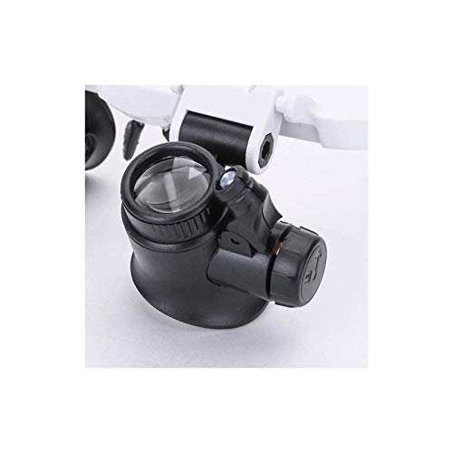 EUQKKWLOY Headband Magnifier,Head Mountlighted Magnifying Glasses,Headband Glasses Magnifier with Led Light 8X 15X 23X Magnifying Glass for Watchmaker Jewelry Optical Lens Glass Magnifi