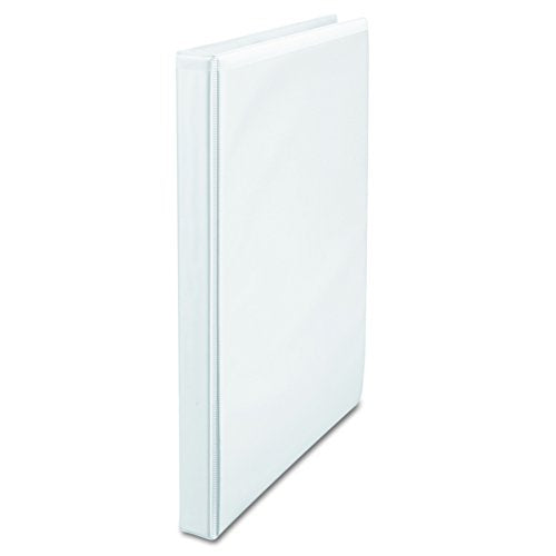 Universal Economy Round Ring View Binder, 1/2 Capacity, White, pack of 6