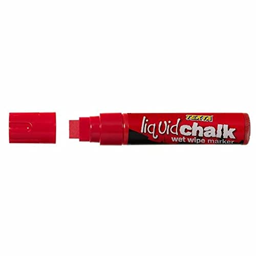 TEXTA 0388250 LIQUID CHALK MARKER, WET WIPE RED