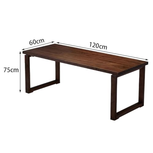 XIXSERTHIA Computer Desk Solid Wood Dining Table Office Desk Negotiation Table Pure Wood Computer Table Desktop Home Simple Modern Study Desk Office Desk Office Desks(120 * 60 * 75cm)