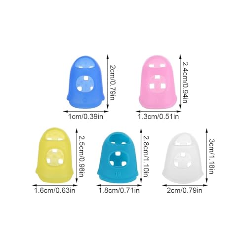 70 Pcs Silicone Guitar Finger Protectors in 5 Sizes