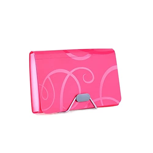 Filing Envelopes A6 Expanding Wallet Organ Bag Waterproof File Bag Organizer Data Book File Pouch Bill Folder School Office Binder Family Folder Plastic Folders (Color : Red)