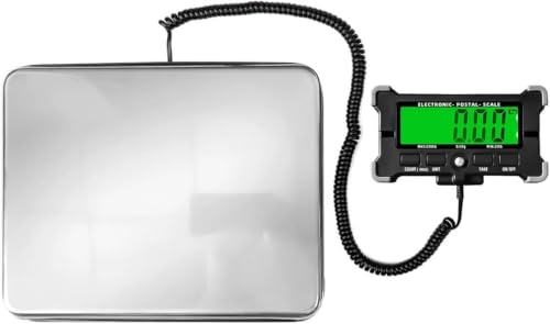 Postal Scales Digital Weight for Packages Stainless Steel Shipping Scale with Tare Electronic Price Computing LCD Commercial Food Produce Kitchen