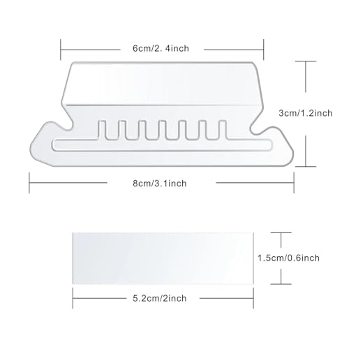 File Folder Tabs 100 Pcs Hanging File Folder Tabs Transparent Label Holder Detachable Back to School Stationery Office Supplies