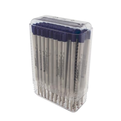 Monteverde P154BB Soft Roll Ballpoint Refill to Fit Parker Pens, Blue/Black, 50 Pack