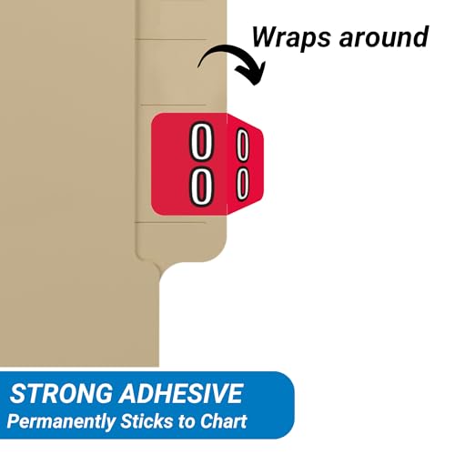 Doctor Stuff - File Folder Labels, Terminal Digit Filing, Consecutive Double Digit Numbers 00-99, Barkley FDDBM Match - BXDM Series Chart Stickers, 1" x 1-1/2", 1 Each of 10 Rolls, 500/Roll