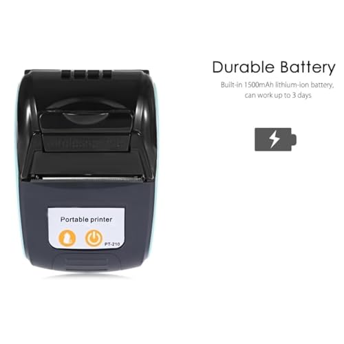 is NOT Compatible with iPhone iOS/IPAD/MAC,ONLY FIT Android/Windows,Bluetooth Thermal Receipt Printer 58mm,Wireless Portable mini Pocket Bill Ticket pos Printer for Small Business,（Orange Color)