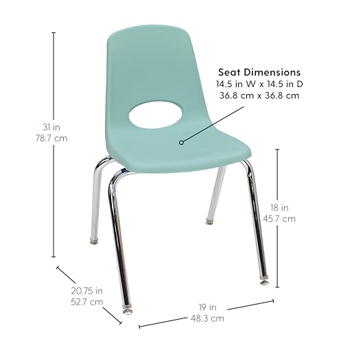 FDP 18" School Stack Chair with Swivel Glides, 11561-SF
