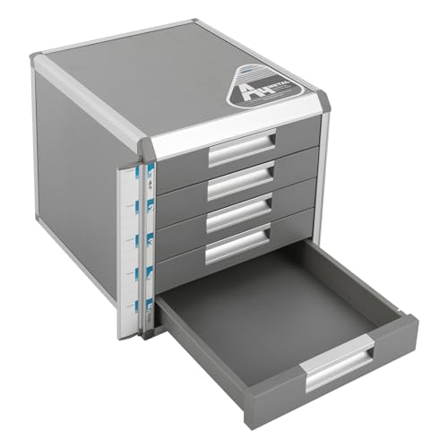 Josbuynls File Cabinet, Desk Organizer with 7 Drawers Metal Desktop Storage Cabinet File Holder with Locks and Keys for Home Office Organization (5 Layers-5 Small Floors)