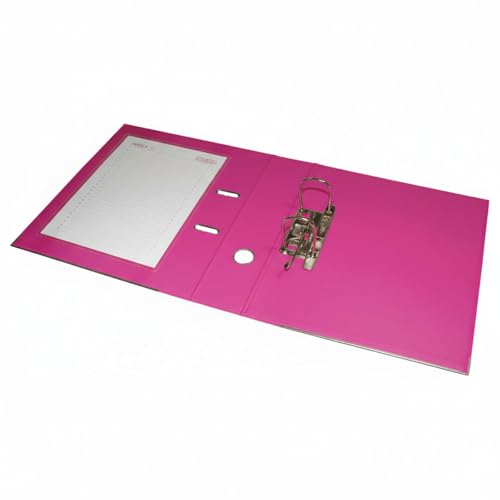 Booghe A4 Lever Arch File with Protector – Single, 4 or 10 Pack – Black, Red, Blue, Green, Turquoise, Fuchsia – Heavy Duty Office Filing & School Binders (10, Fuchsia)