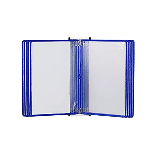 KGDJBGSE Wall Mounted File Folder Holder, Hanging Organizer For A4 Documents, 10 Sleeves Wall Display, Red(Red)