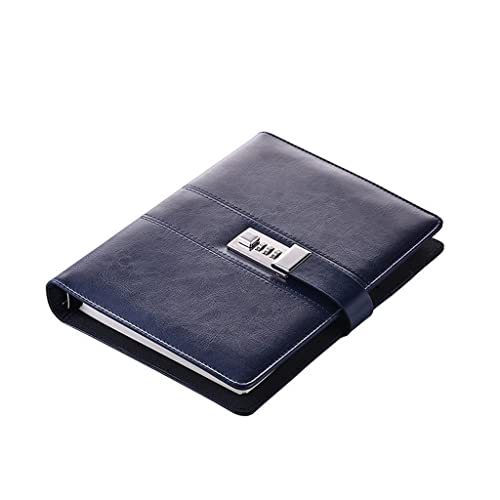 YQBUER A5 Binder Spiral Notebooks and Journals Diary with Lock Password Agenda Office Bussiness Notebooks School Supplies (Color : D, Size : A5)