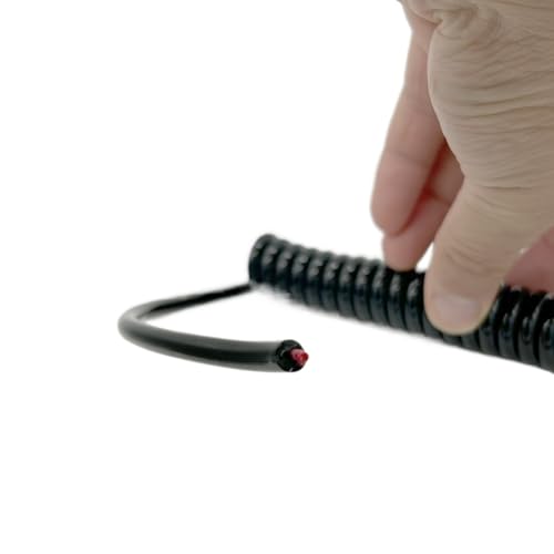 3 Core Coiled Extension Cable 14-24AWG 2.5m/5.0m/50cm